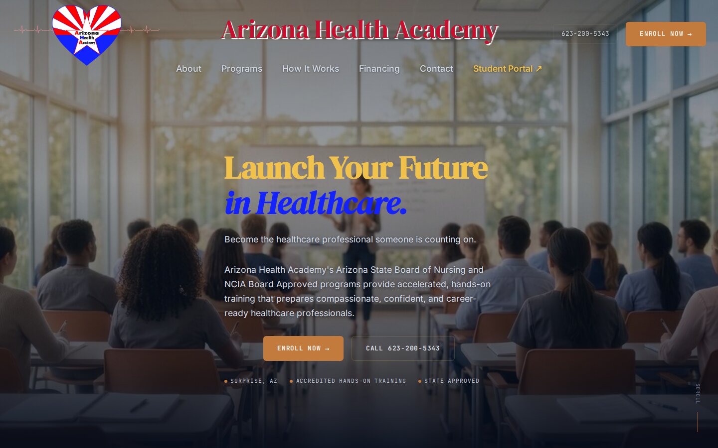 Arizona Health Academy website